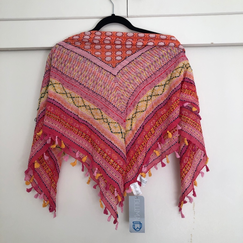 Multicolored Scarf with Tassels